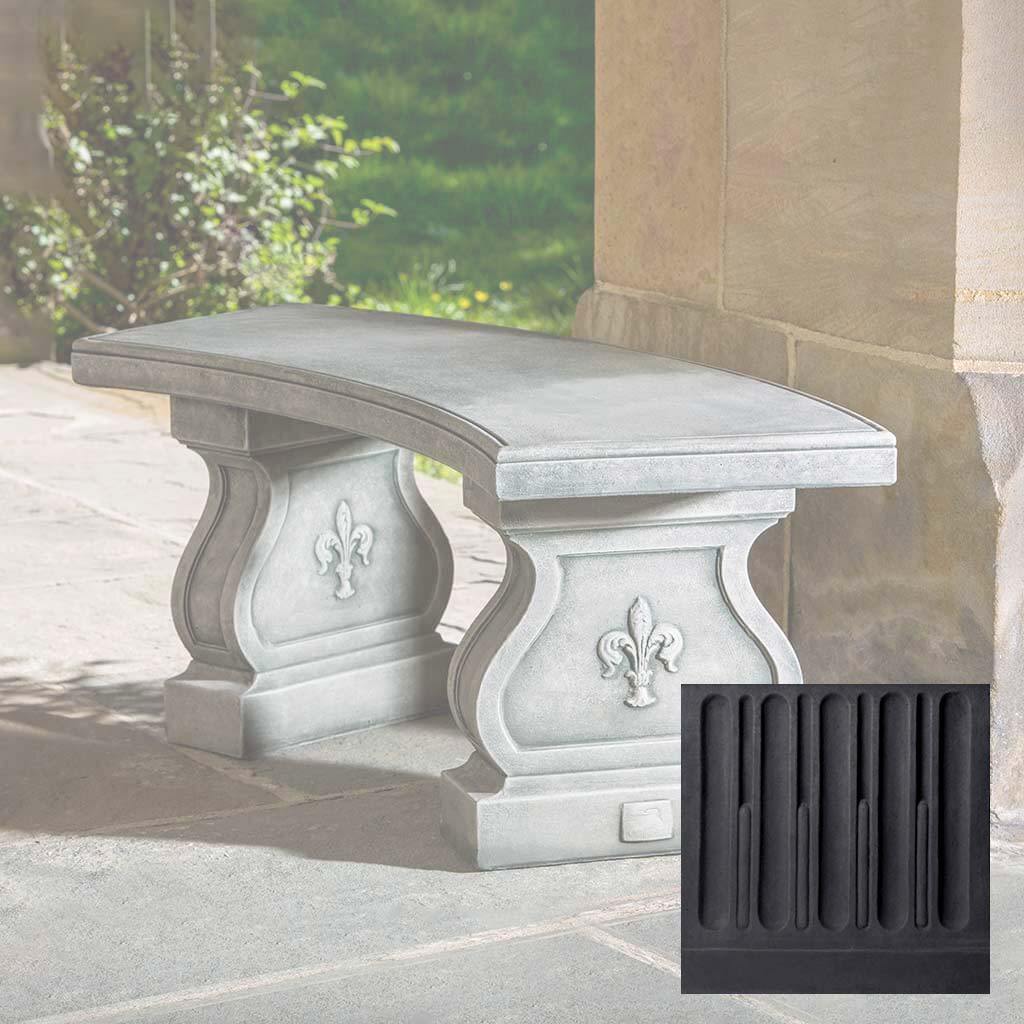Fleur De Lys Curved Bench