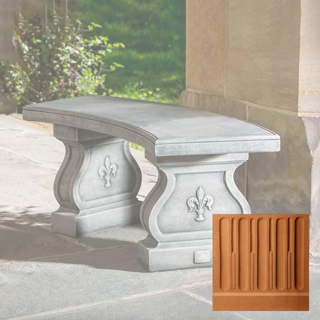 Fleur De Lys Curved Bench