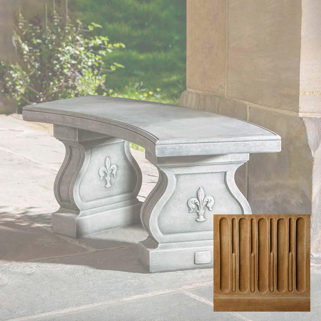 Fleur De Lys Curved Bench