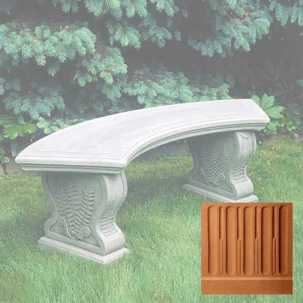 Curved Woodland Ferns Bench
