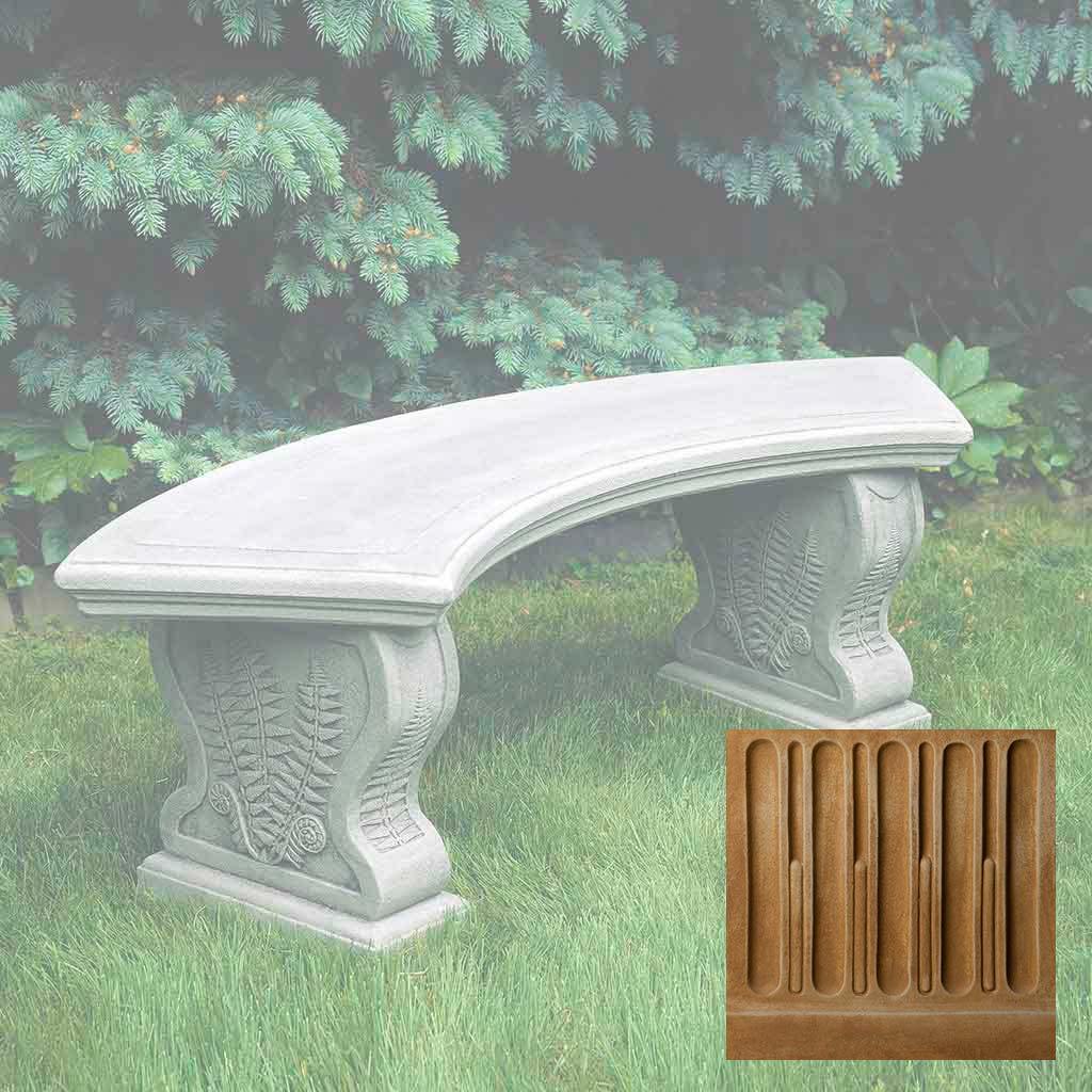 Curved Woodland Ferns Bench