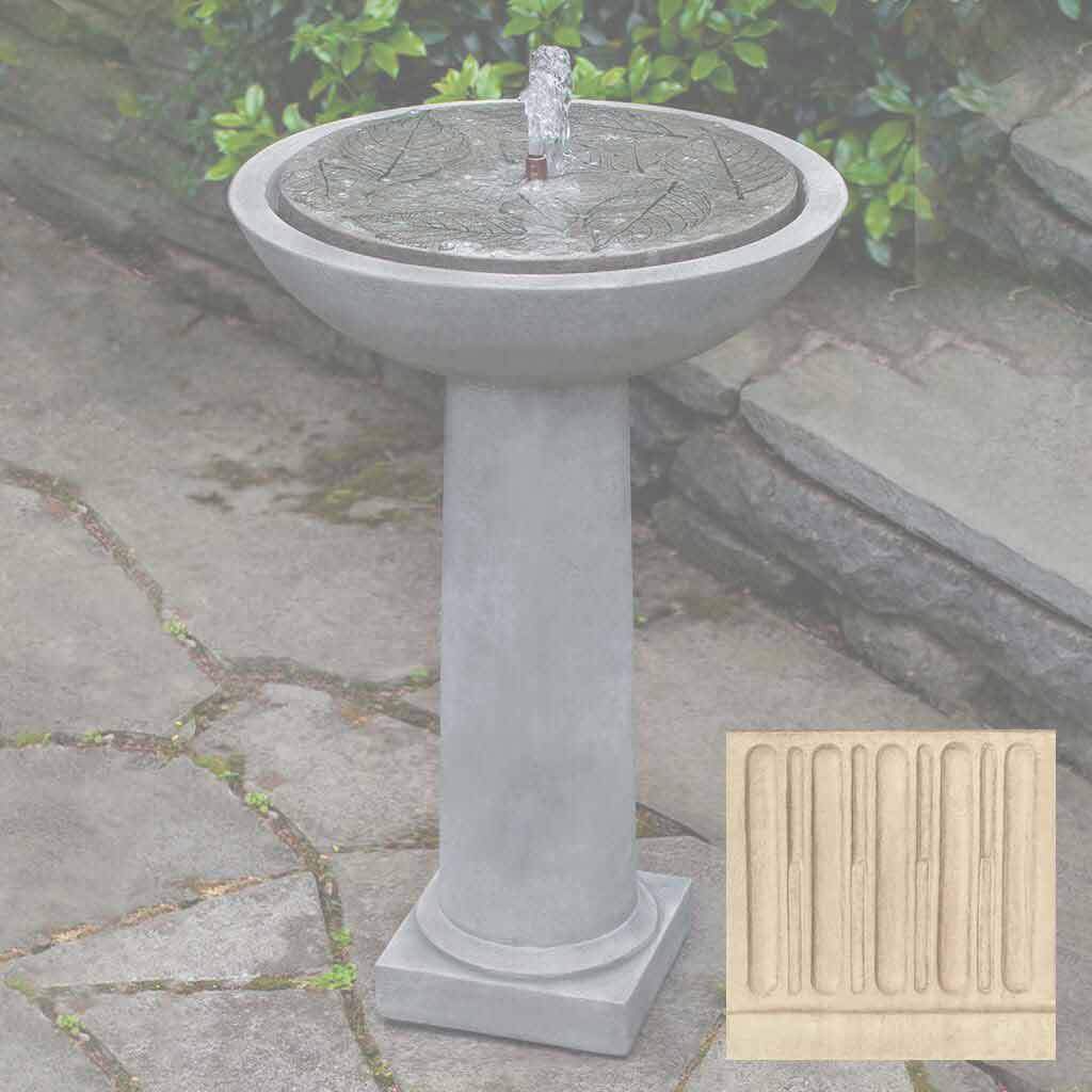 Hydrangea Leaves Birdbath Fountain