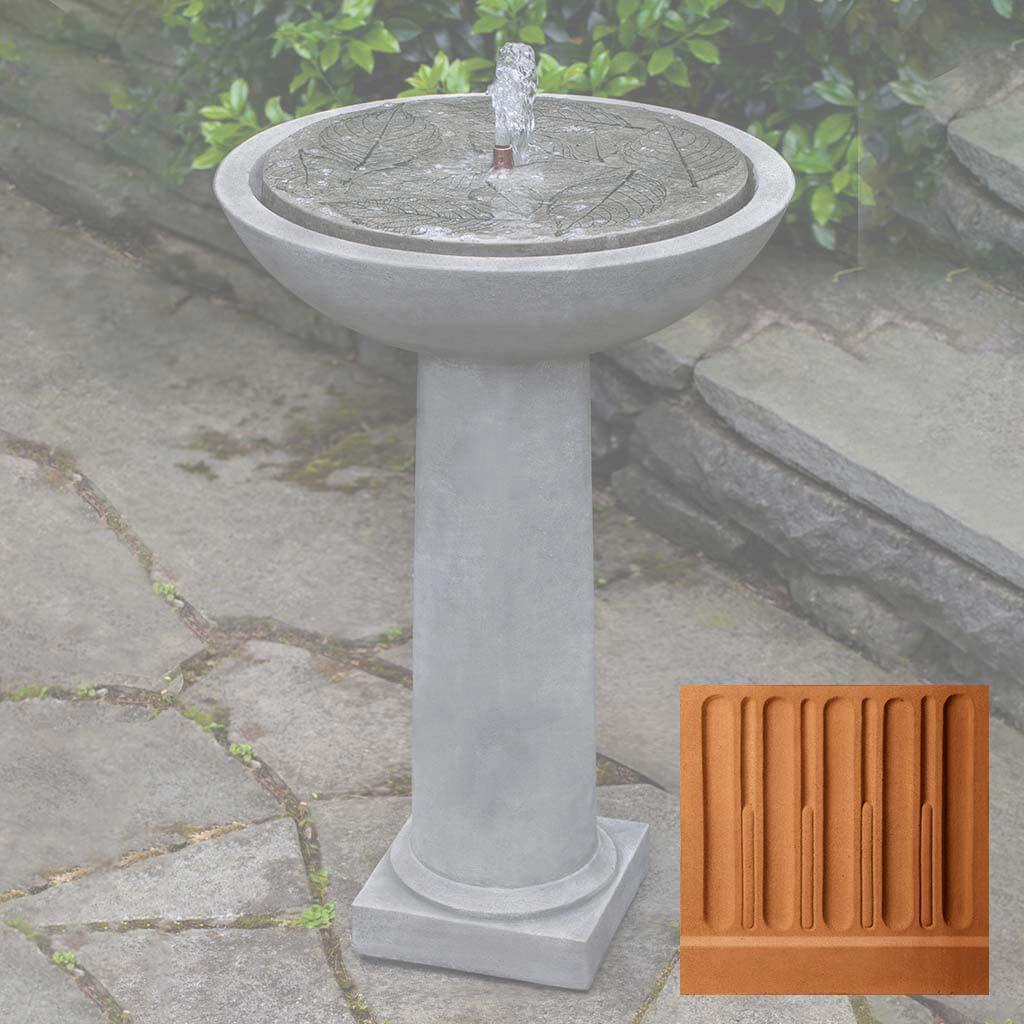 Hydrangea Leaves Birdbath Fountain