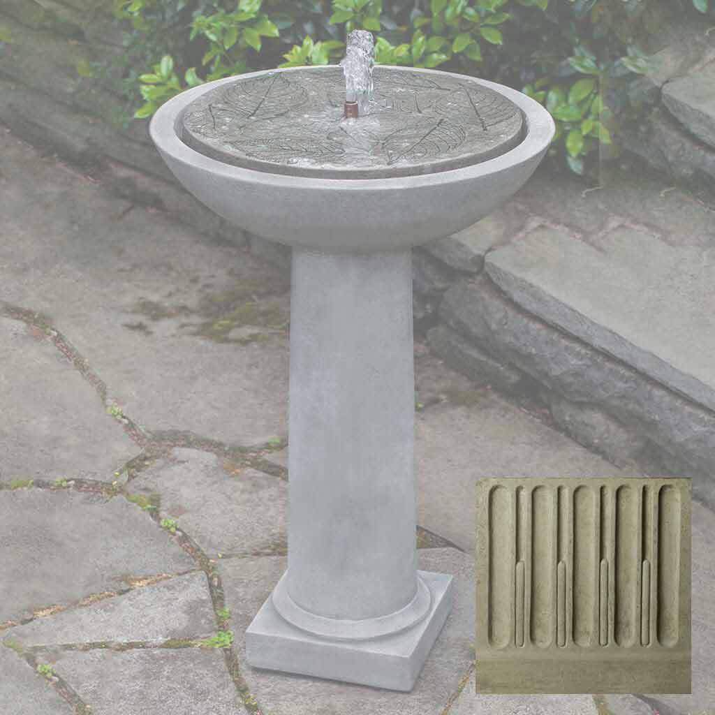 Hydrangea Leaves Birdbath Fountain