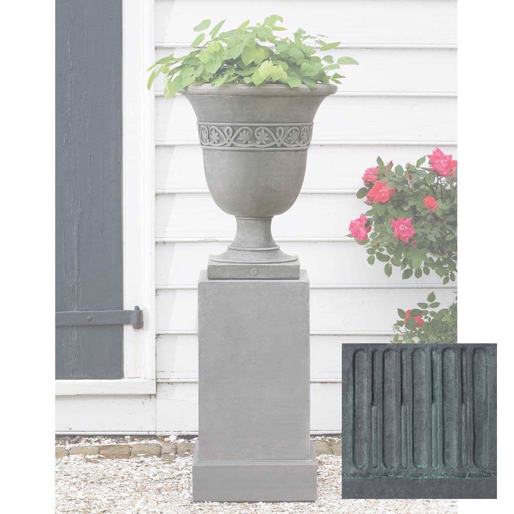Wburg Strapwork Leaf Urn w/ Classic Tall Pedestal