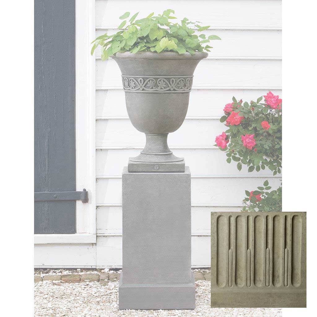 Wburg Strapwork Leaf Urn w/ Classic Tall Pedestal