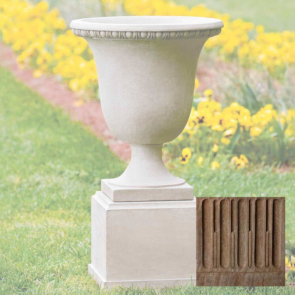 Wburg Egg & Dart Urn w/ Classic Tall Pedestal