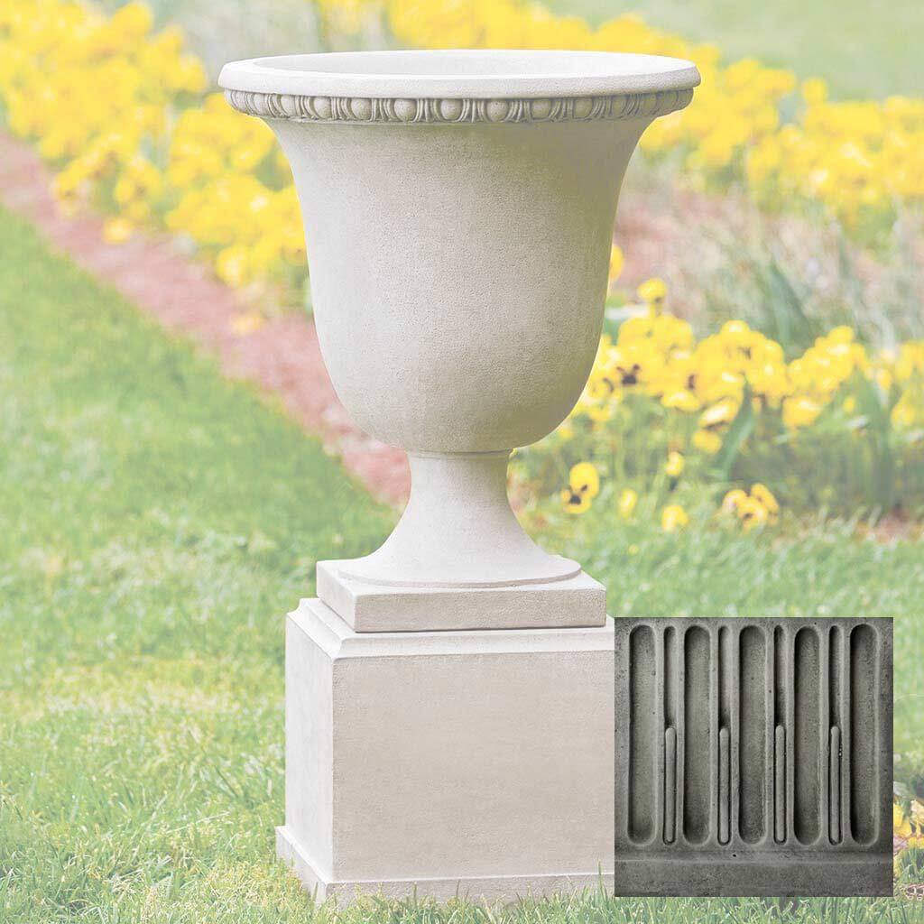 Wburg Egg & Dart Urn w/ Classic Tall Pedestal
