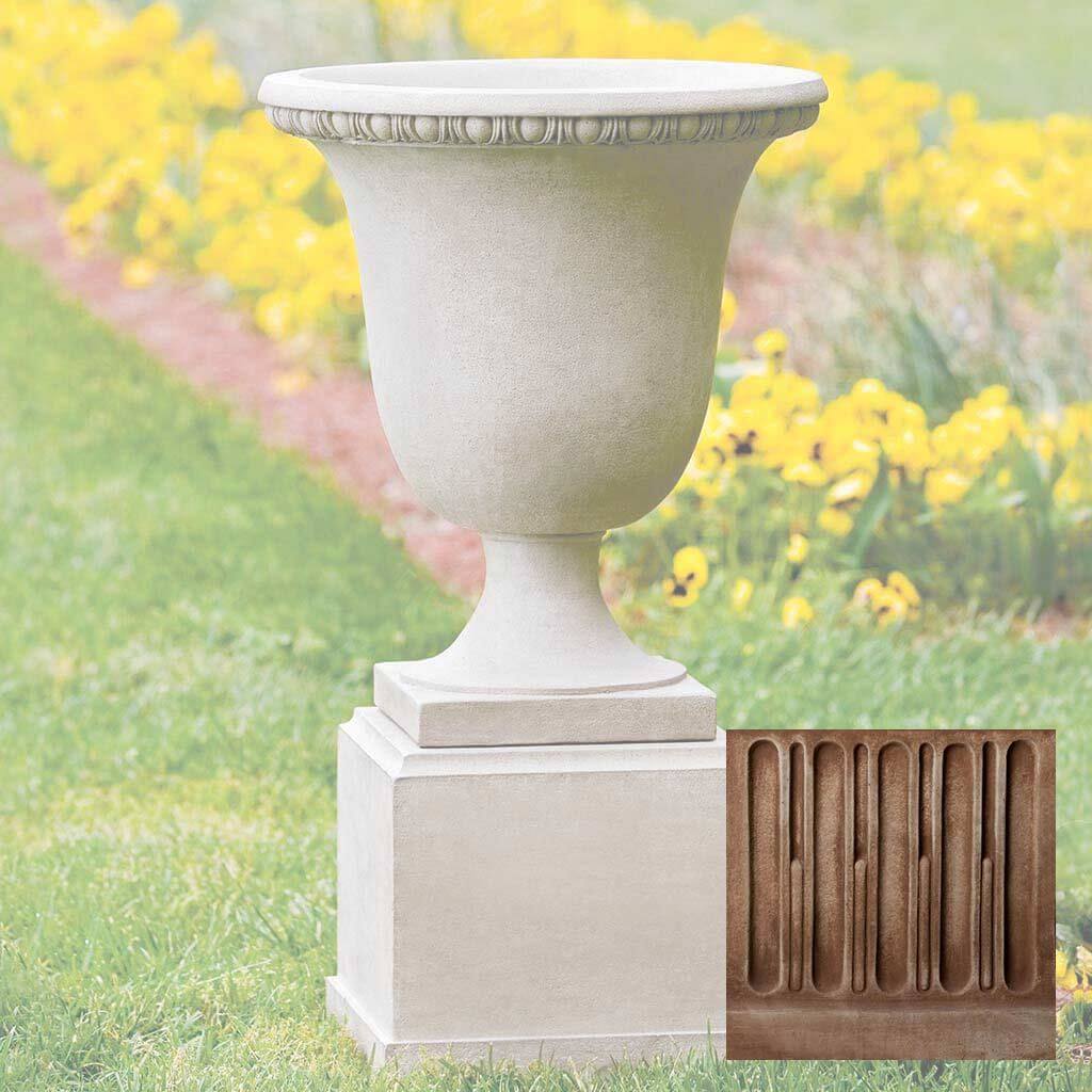 Wburg Egg & Dart Urn w/ Classic Tall Pedestal