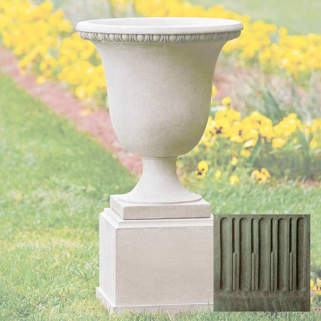 Wburg Egg & Dart Urn w/ Classic Tall Pedestal