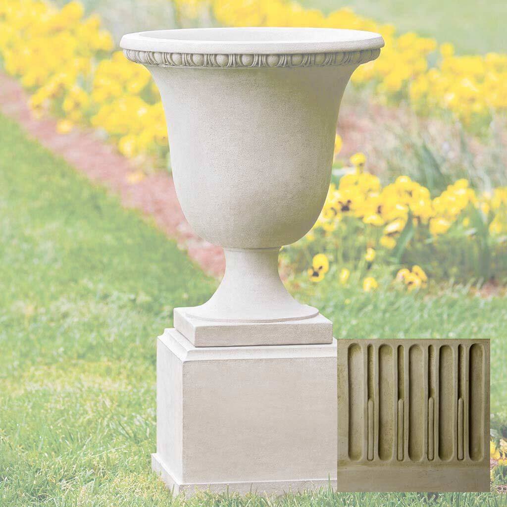 Wburg Egg & Dart Urn w/ Classic Tall Pedestal