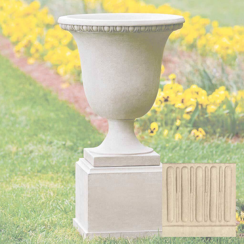 Wburg Egg & Dart Urn w/ Classic Tall Pedestal