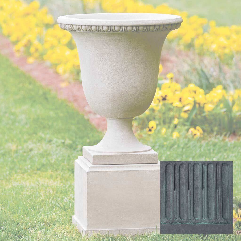 Wburg Egg & Dart Urn w/ Classic Tall Pedestal