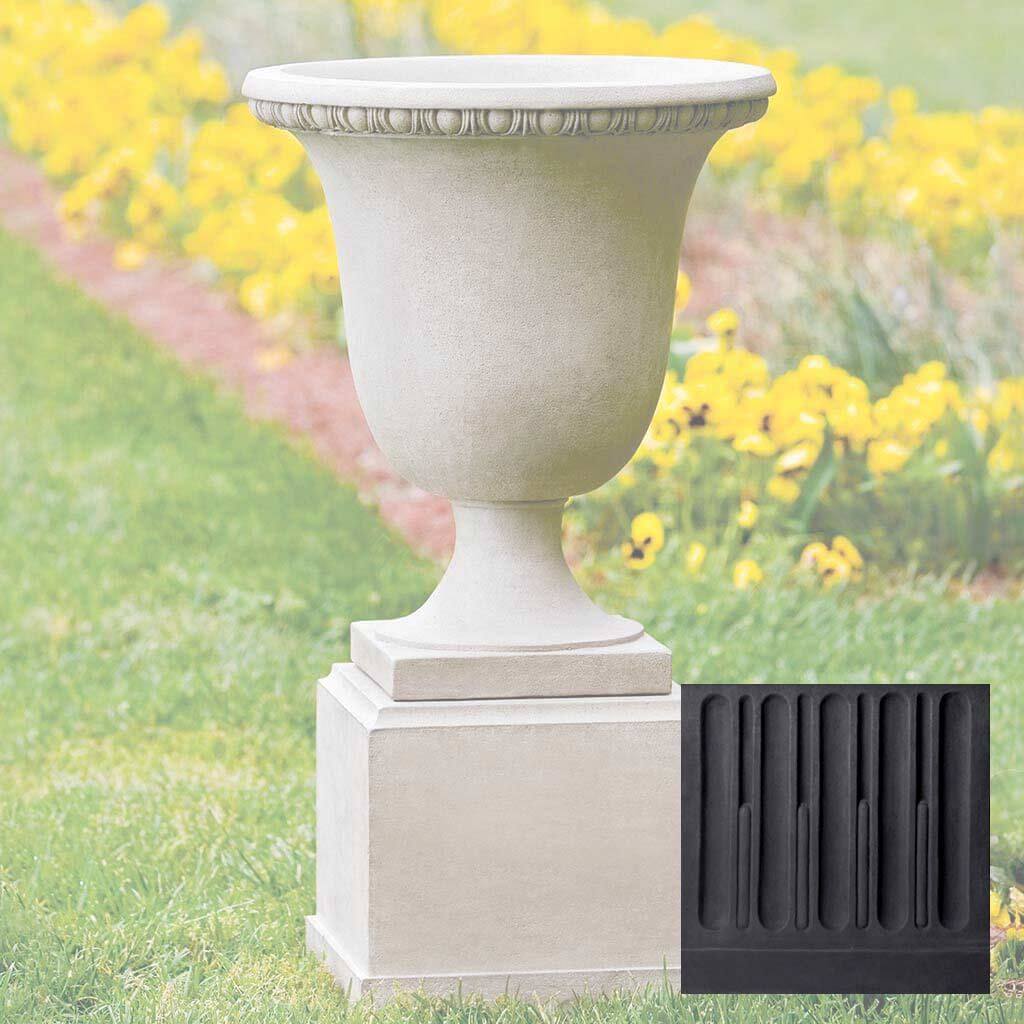 Wburg Egg & Dart Urn w/ Classic Tall Pedestal