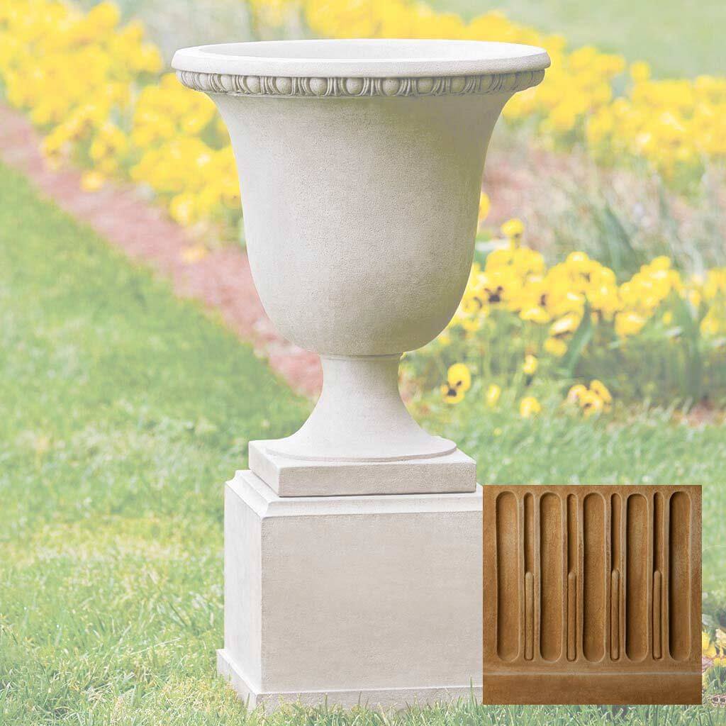 Wburg Egg & Dart Urn w/ Classic Tall Pedestal
