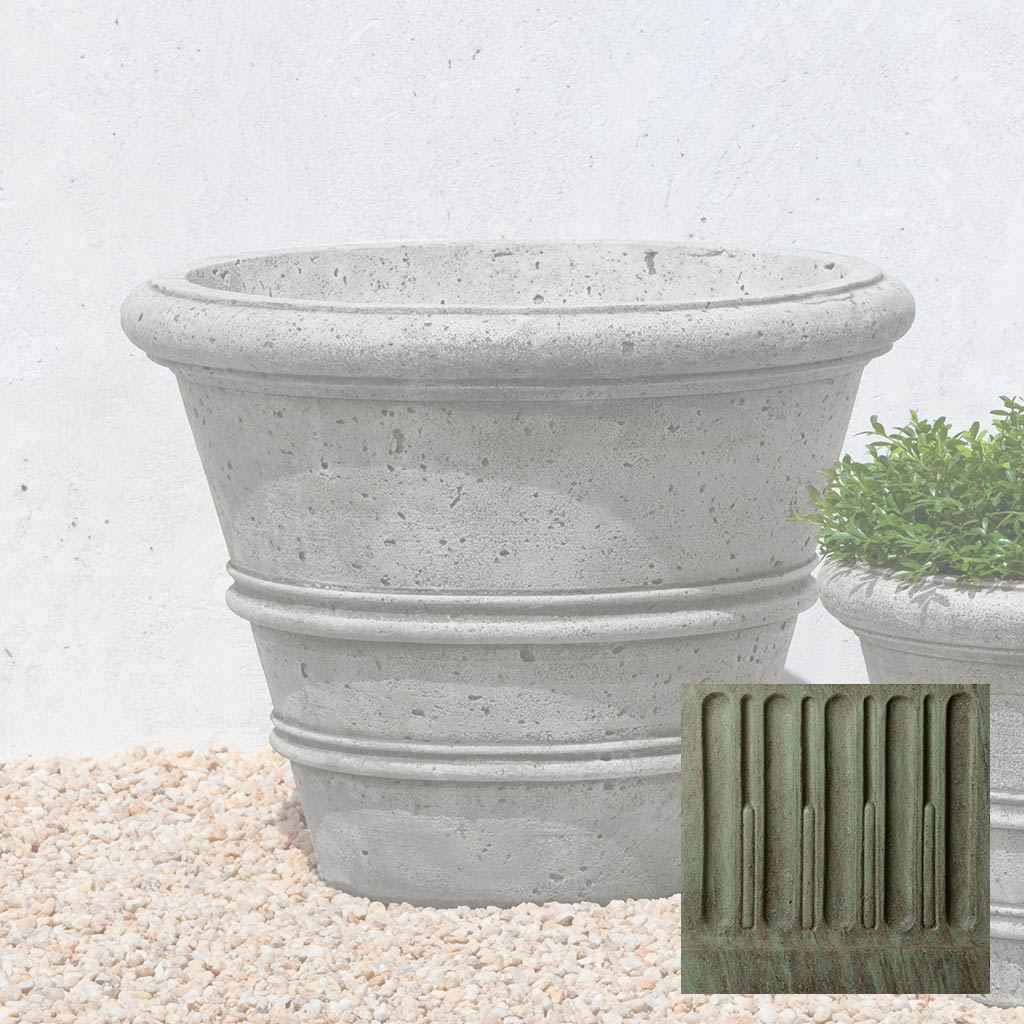 Textured Rolled Rim Planter, Medium