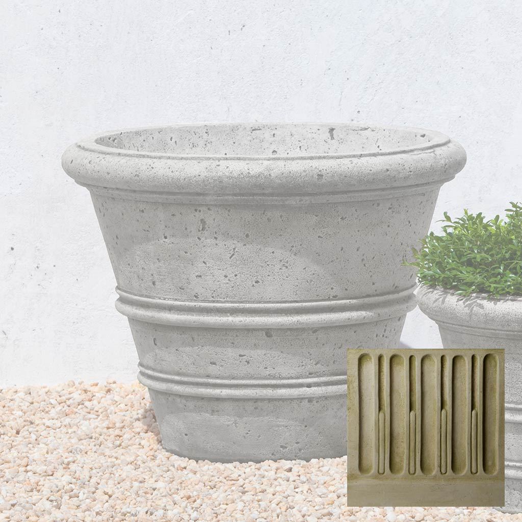 Textured Rolled Rim Planter, Medium