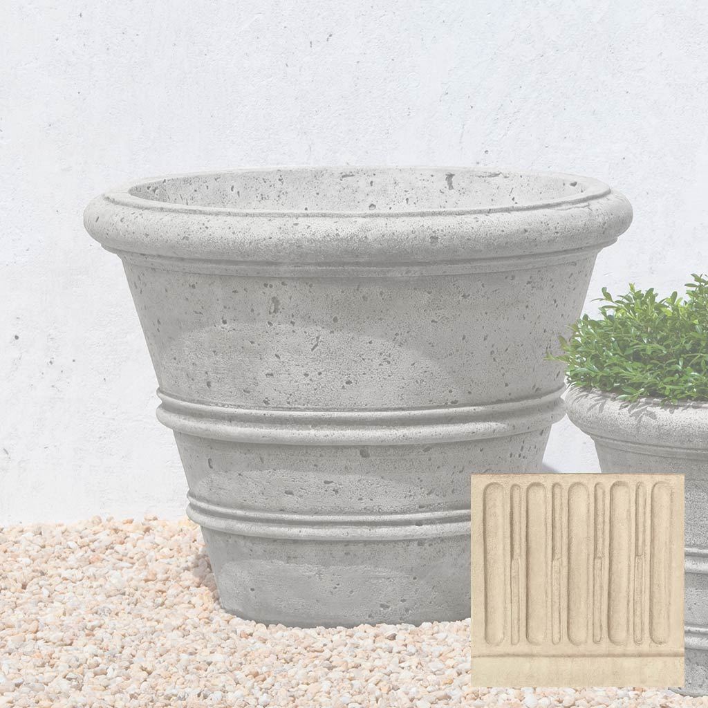 Textured Rolled Rim Planter, Medium