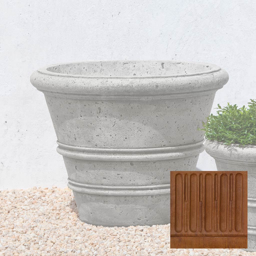 Textured Rolled Rim Planter, Medium