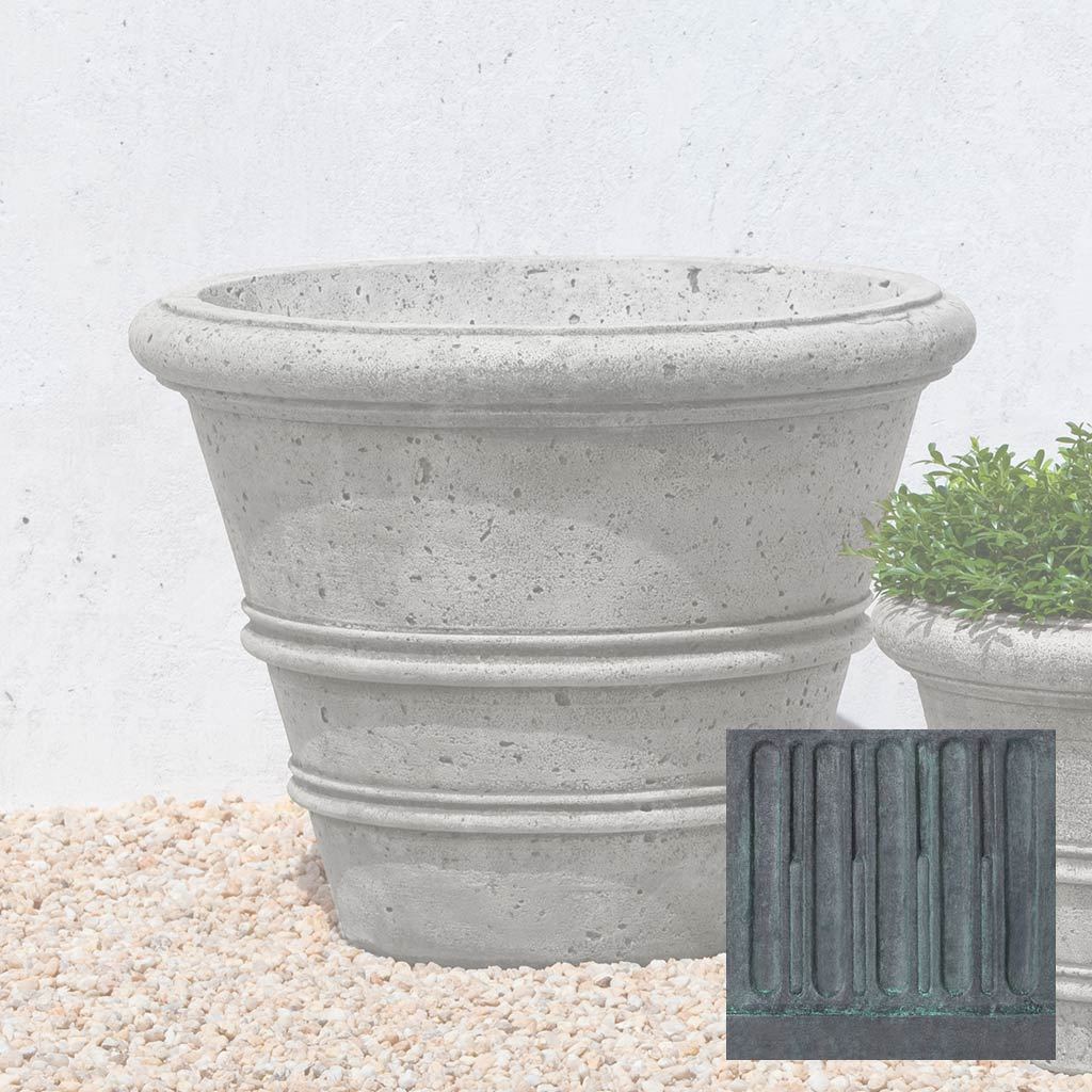Textured Rolled Rim Planter, Medium