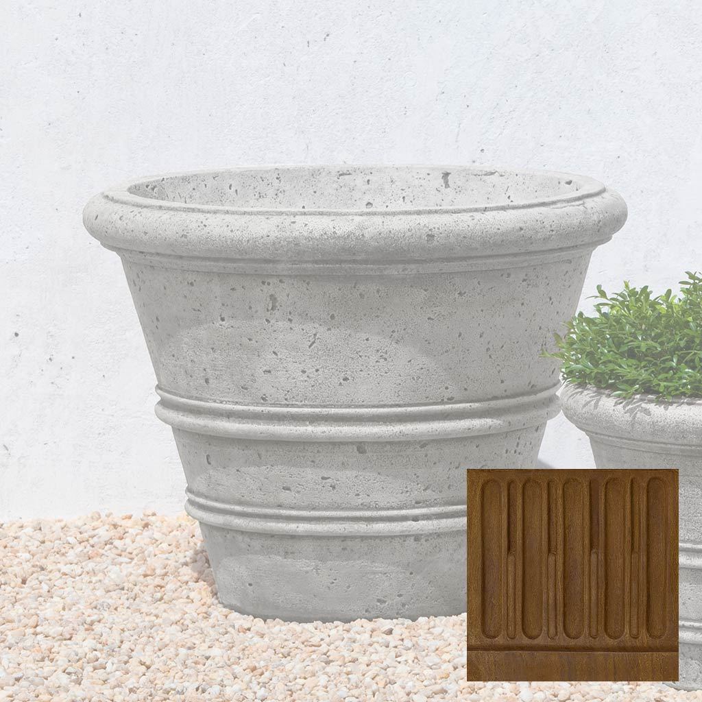 Textured Rolled Rim Planter, Medium