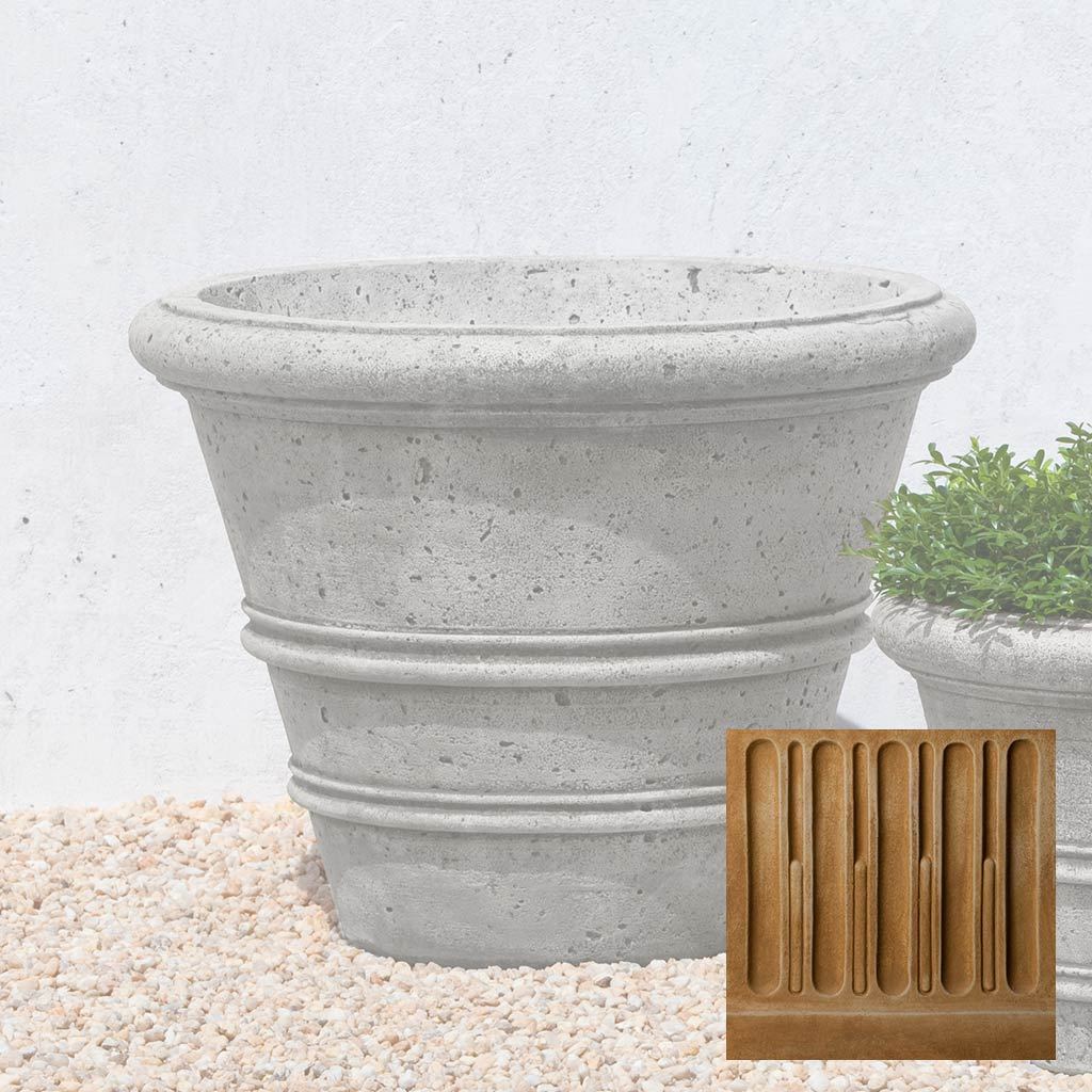 Textured Rolled Rim Planter, Medium