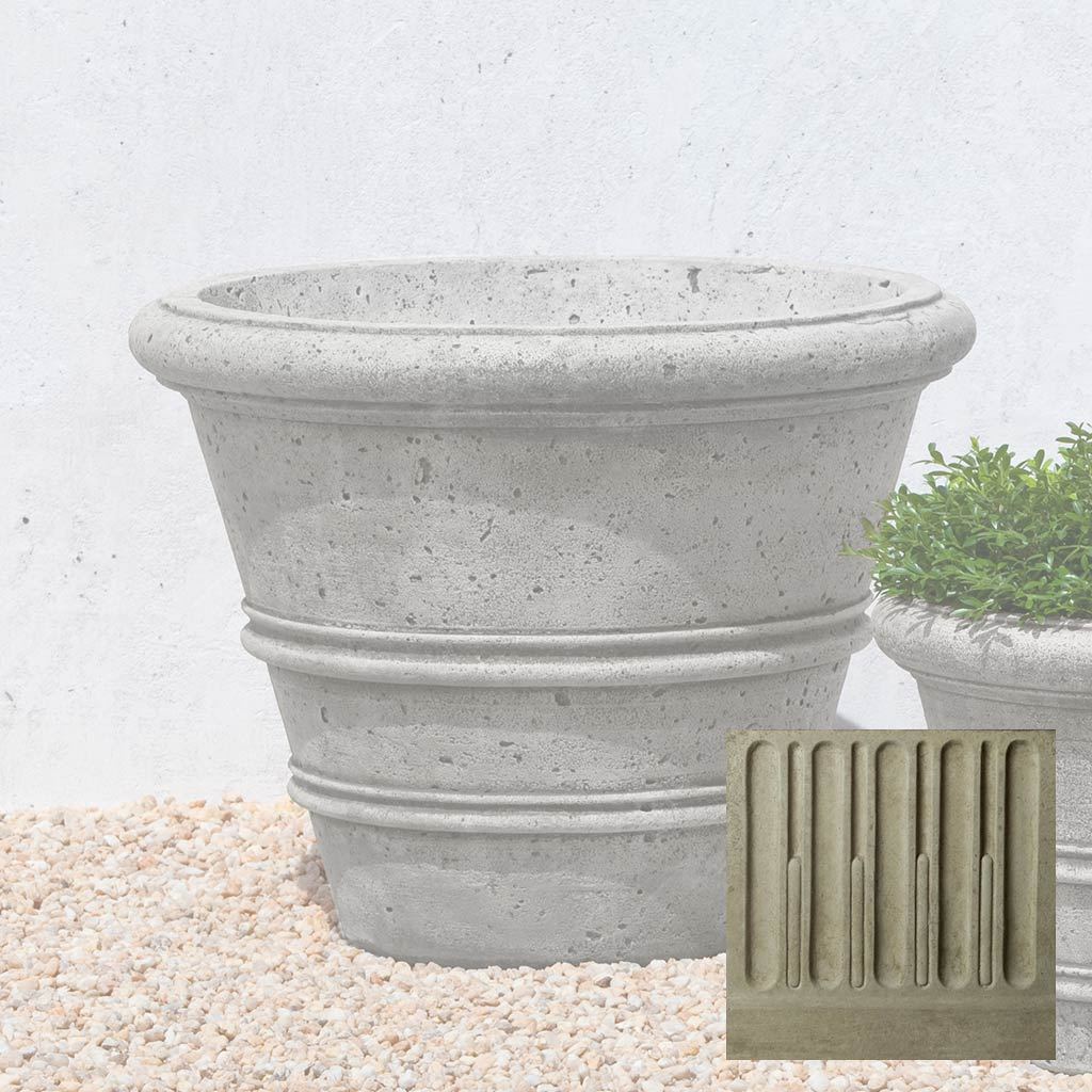 Textured Rolled Rim Planter, Medium