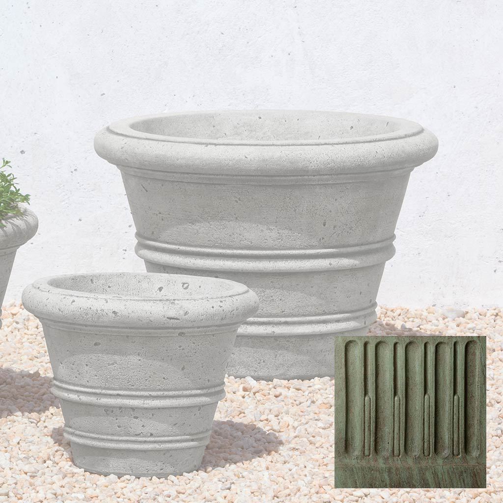 Textured Rolled Rim Planter, Medium