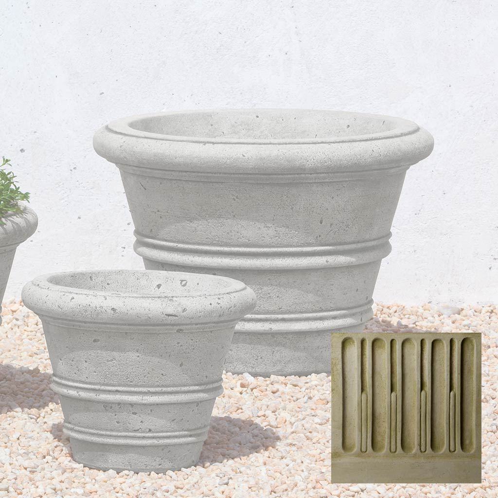 Textured Rolled Rim Planter, Medium