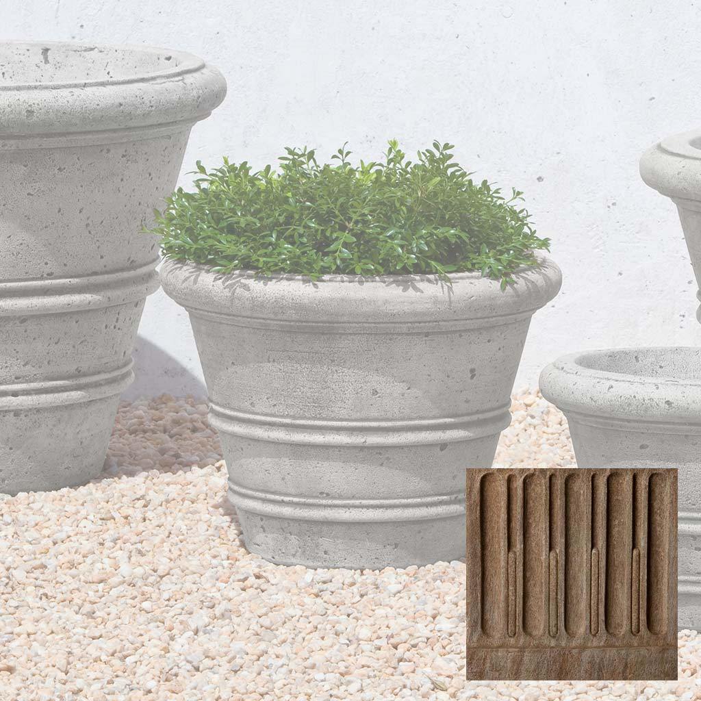 Textured Rolled Rim Planter, Medium