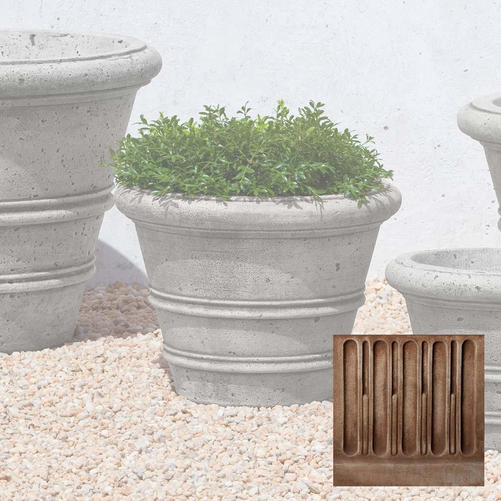 Textured Rolled Rim Planter, Medium