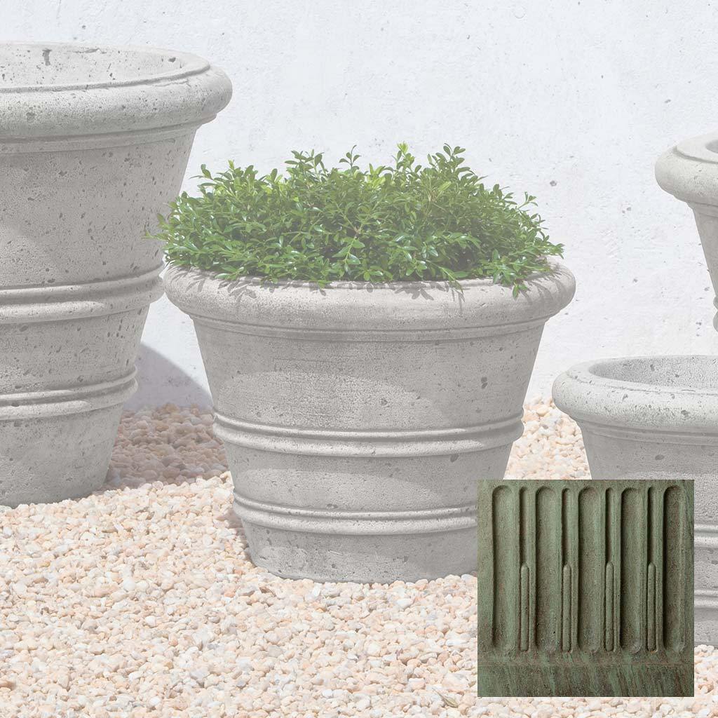 Textured Rolled Rim Planter, Medium
