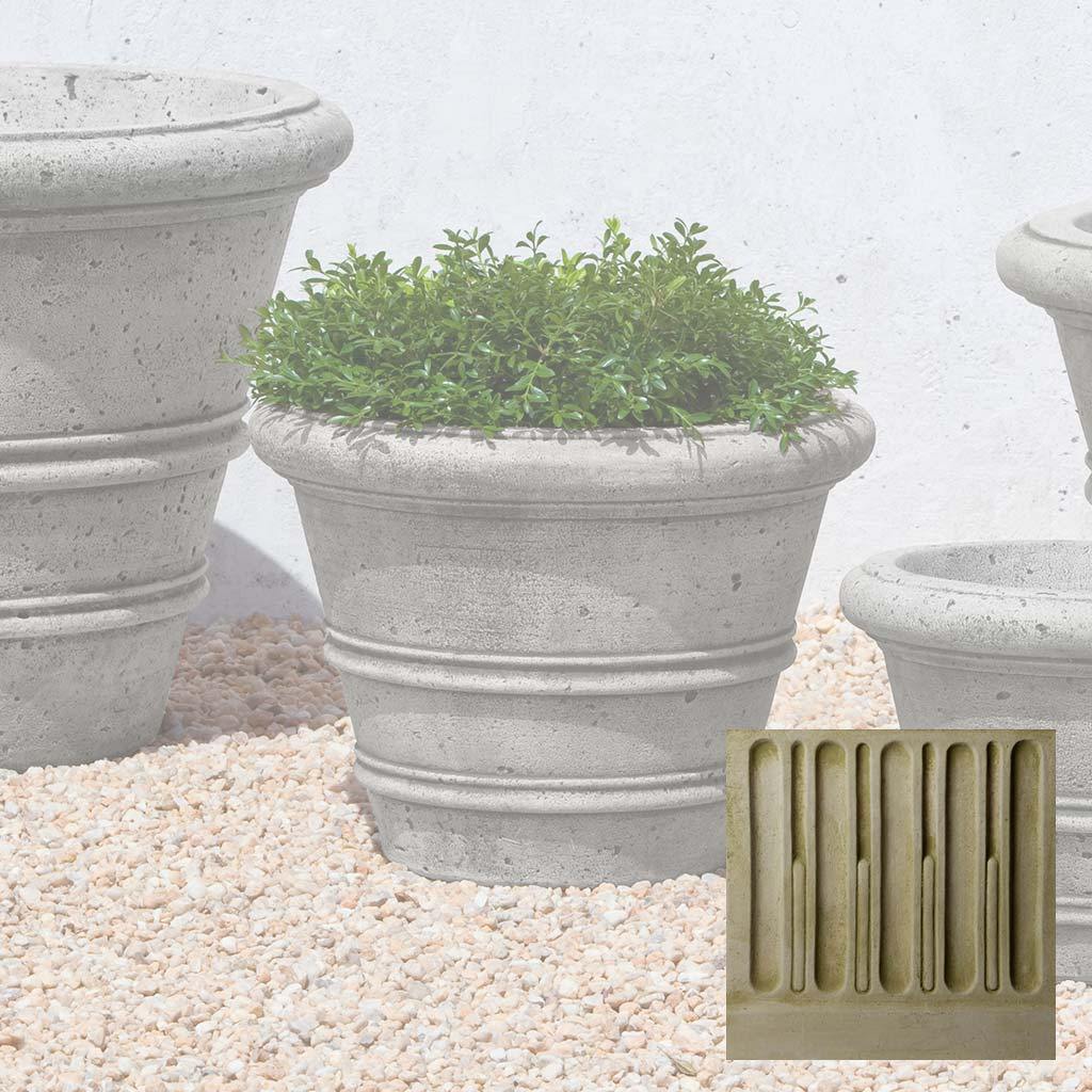 Textured Rolled Rim Planter, Medium