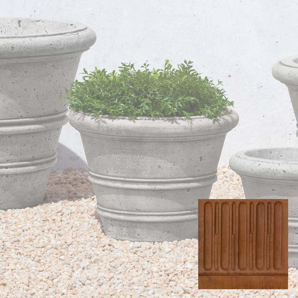 Textured Rolled Rim Planter, Medium