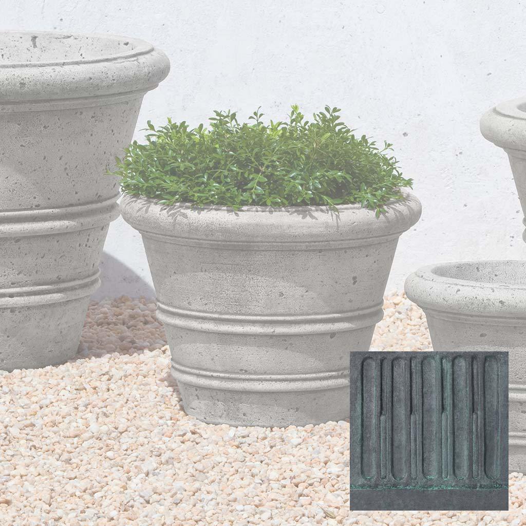 Textured Rolled Rim Planter, Medium
