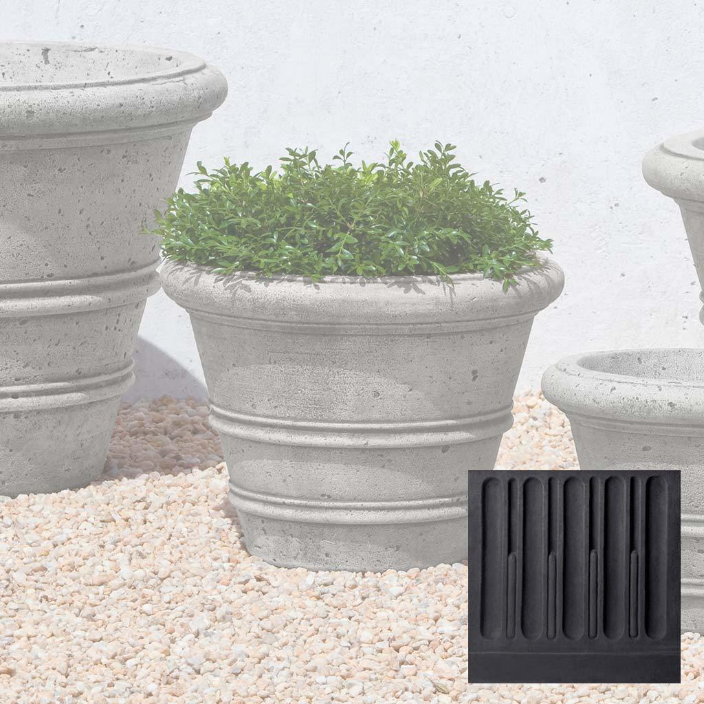 Textured Rolled Rim Planter, Medium