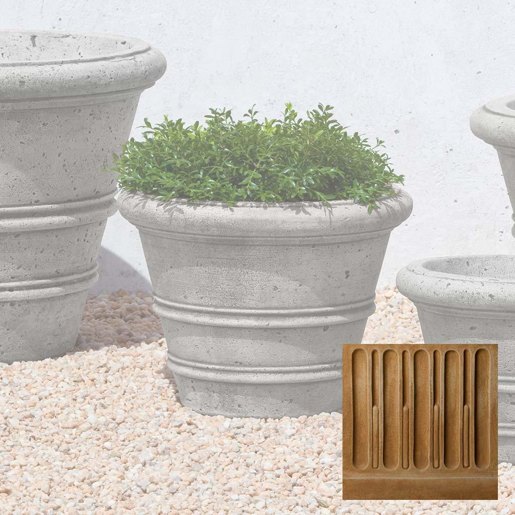 Textured Rolled Rim Planter, Medium