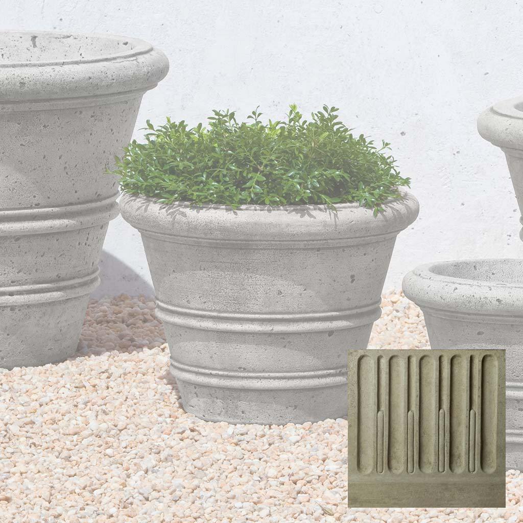 Textured Rolled Rim Planter, Medium