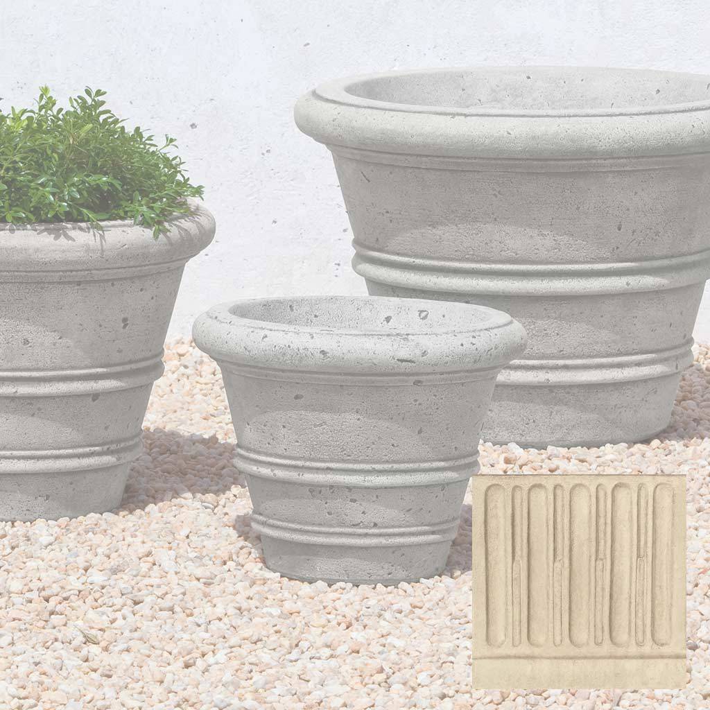 Textured Rolled Rim Planter, Medium