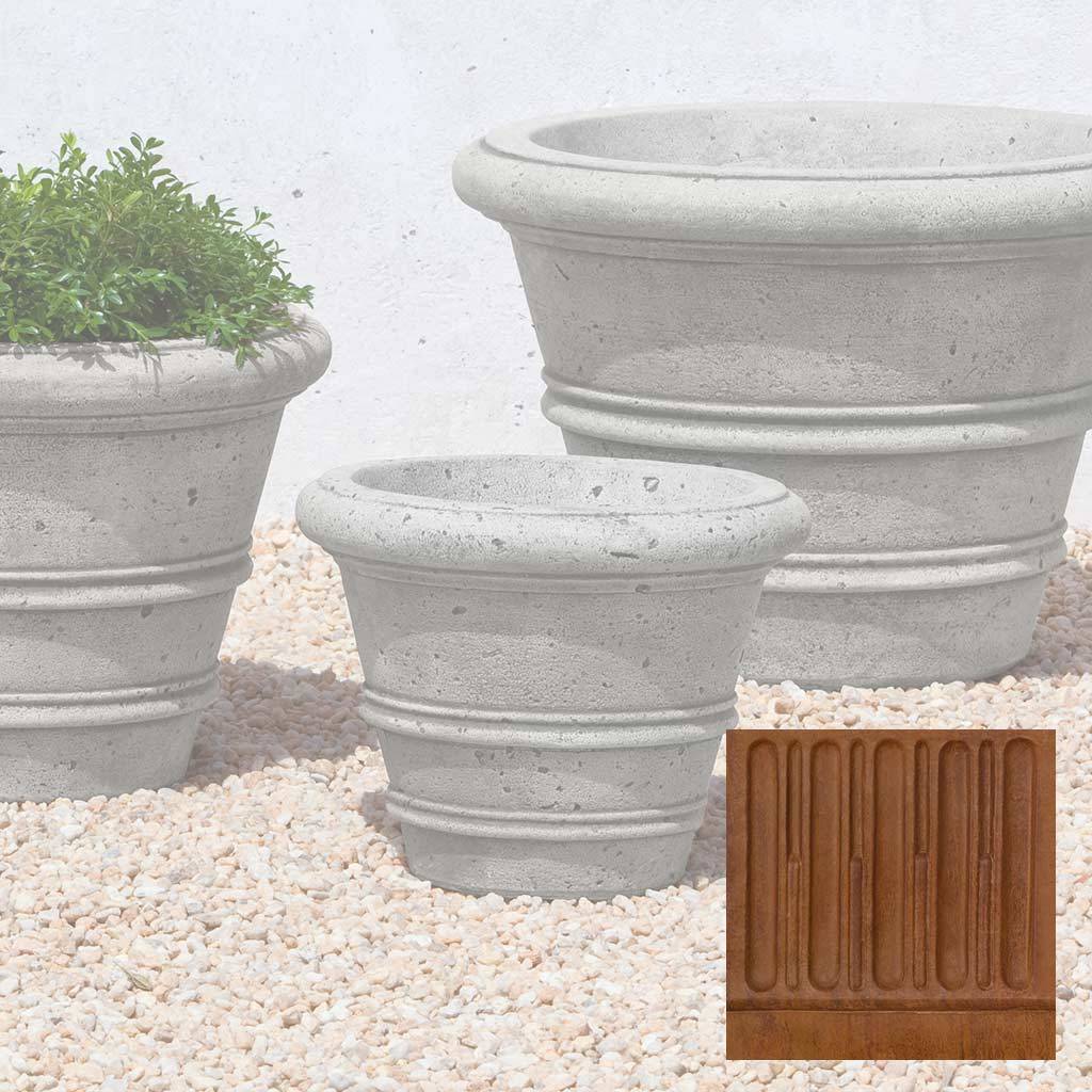 Textured Rolled Rim Planter, Medium