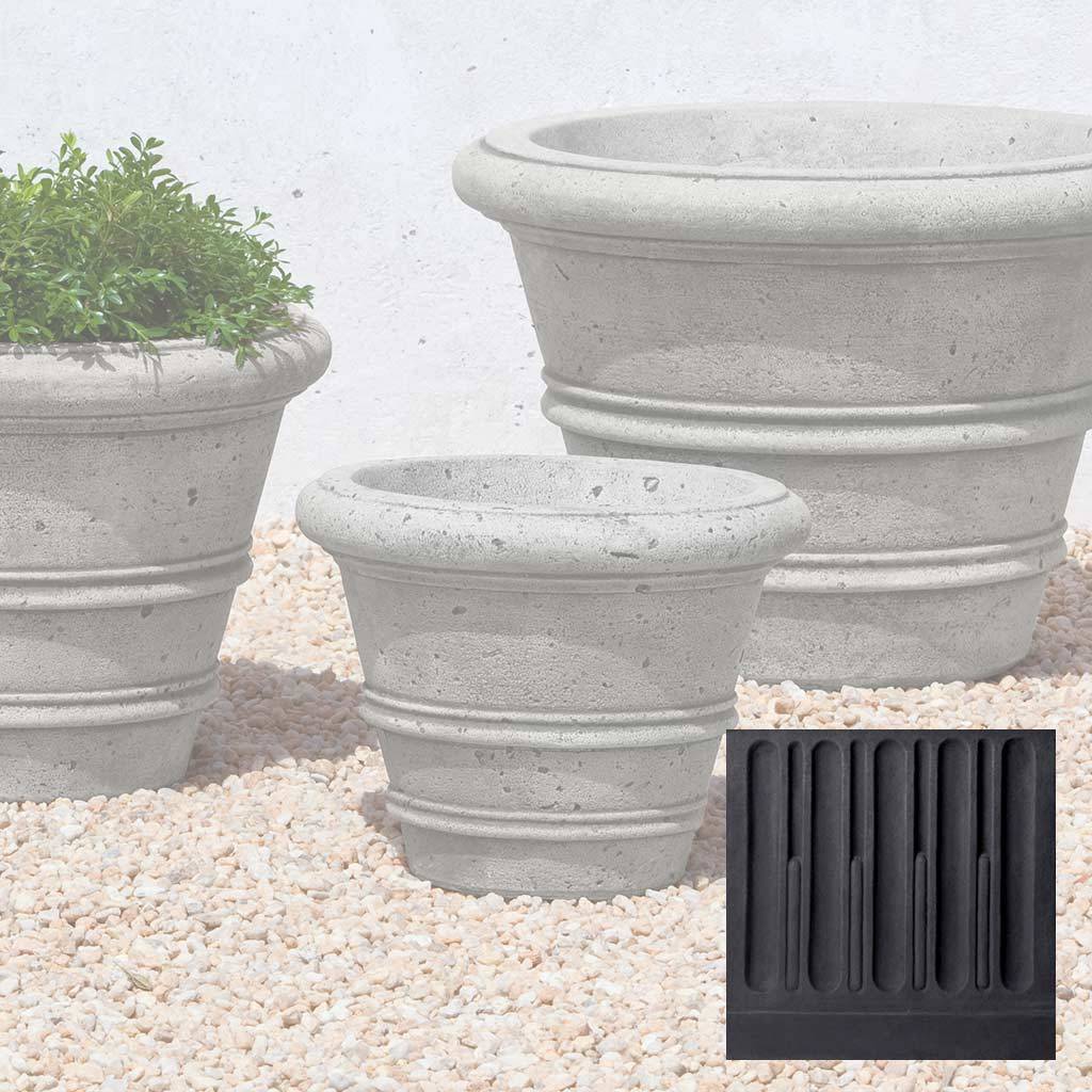 Textured Rolled Rim Planter, Medium