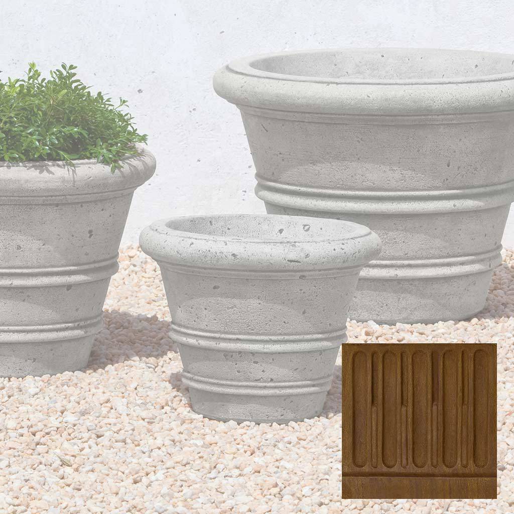 Textured Rolled Rim Planter, Medium