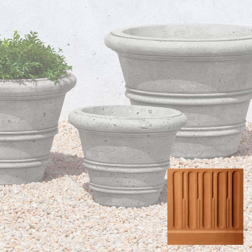 Textured Rolled Rim Planter, Medium