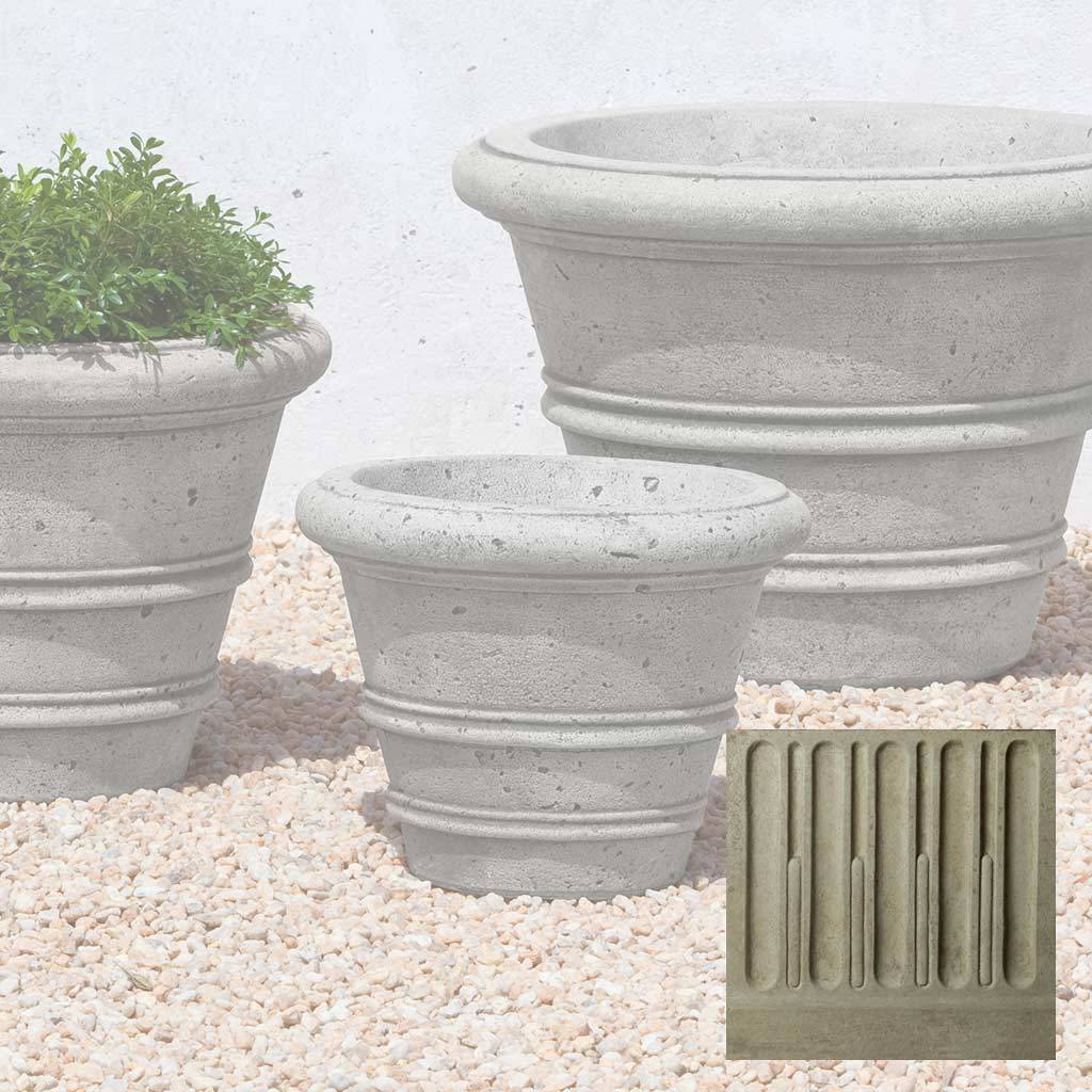 Textured Rolled Rim Planter, Medium