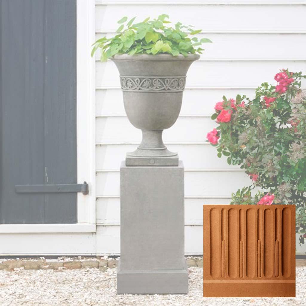 Wburg Strapwork Leaf Urn w/ Classic Tall Pedestal