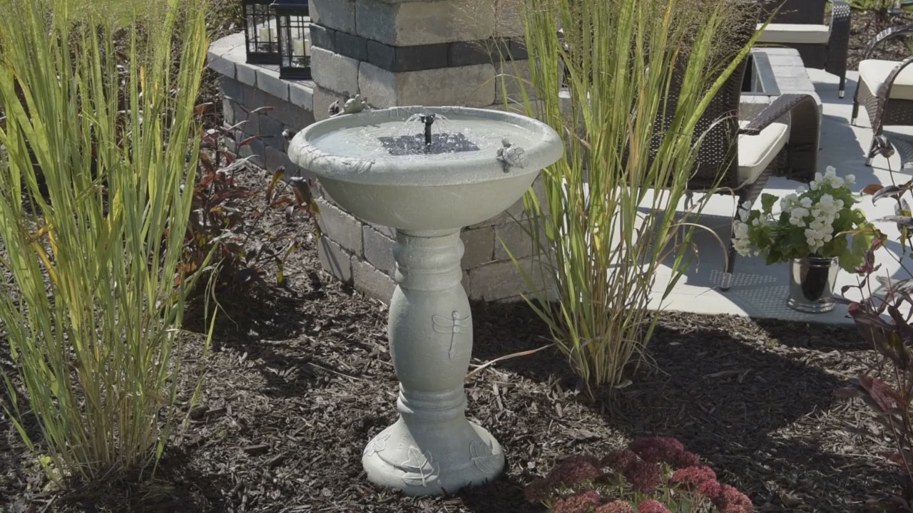 Country Gardens Solar Birdbath