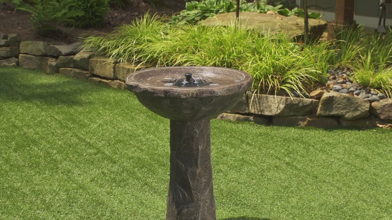 Bedrock Solar Birdbath