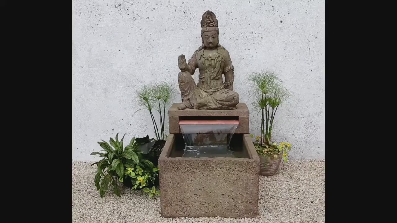 Antique Quan Yin Buddha Fountain